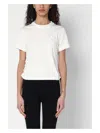 Burberry White T-shirt With Check Pattern Detail In White