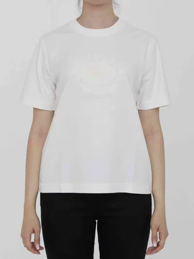 Burberry Women T-shirt With Ekd In White