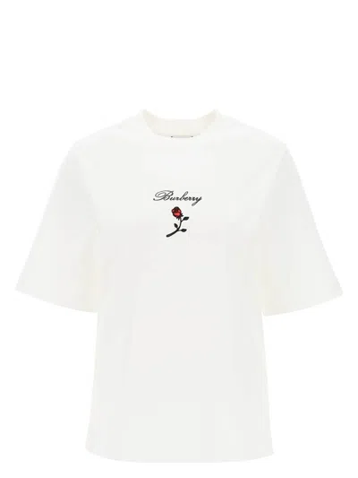BURBERRY WOMEN'S T SHIRT WITH LOGO