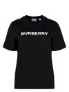 Burberry Black T-shirt With Bold Logo Design In Black