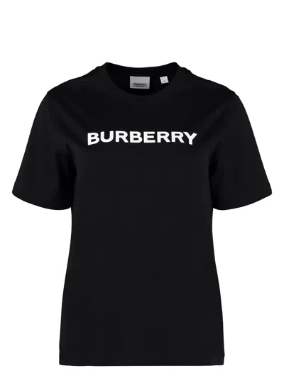 BURBERRY WOMEN'S T-SHIRT WITH LOGO LETTERING