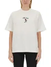 Burberry Crew Neck Floral Motif Short Sleeves T-shirt In White