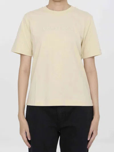 Burberry Women T-shirt With Paisley Logo In Neutral