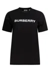 Burberry Black T-shirt With Bold Logo Design In Black