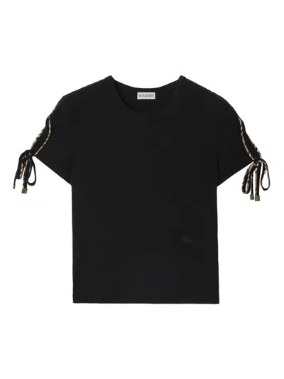 Burberry Cotton Lace-detail T-shirt In Multi