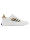 Burberry Low Top Sneakers Padded Collar Rubber Sole In White