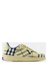 Burberry Beige Check Terrace Sneakers In Beige