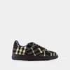 Burberry Terrace Black Polyester Blend Sneakers In Black