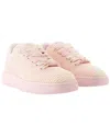 Burberry Check Knit Pattern Box Sneakers In Pink