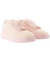Burberry Check Knit Pattern Box Sneakers In Pink