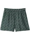 Burberry Women Textured Shorts In Green