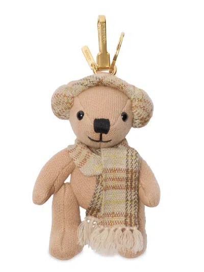 Burberry Women's Thomas Earmuff Bear Keychain In Brown
