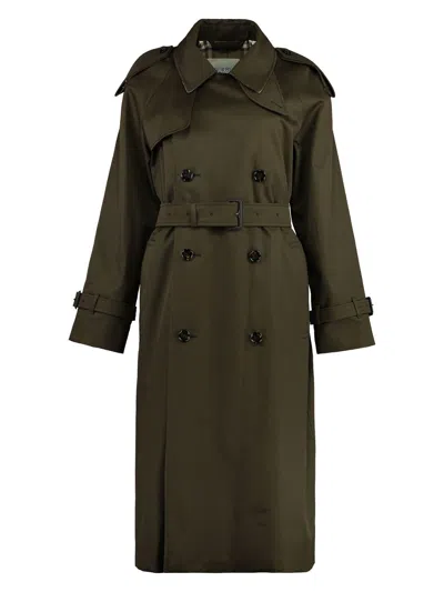 Burberry Women's Trench Castleford Long Juniper Colour In Green