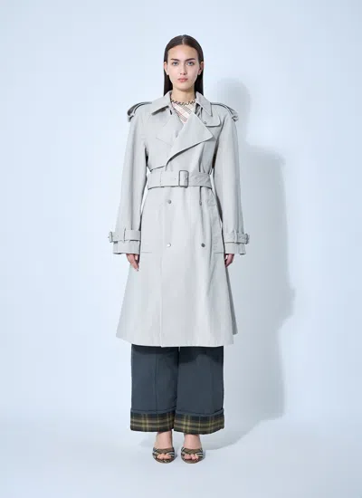 Burberry Women Trench Coat In Gray
