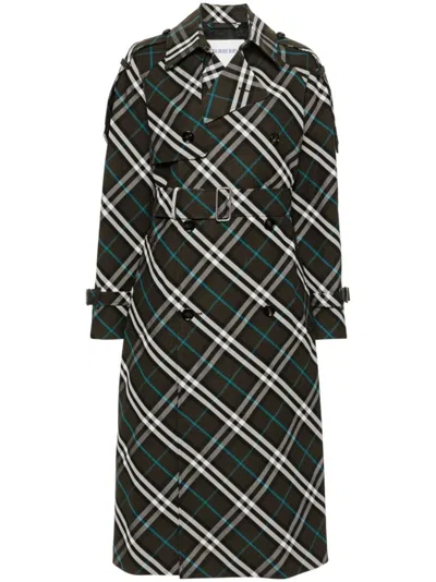 Burberry Women Trench Coat In Multi