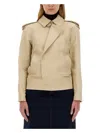 Burberry Women's Giu Beige Jacket With Buttons In Beige