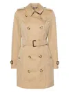Burberry The Long Waterloo Heritage Trench Coat In Nude & Neutrals