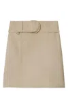 Burberry Paper Fibre And Viscosa Skirt In Beige