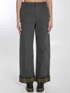 Burberry Trousers In Cotton And Nylon
