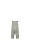 Burberry Trousers With B Shield Emblem In Lyocell In Gray
