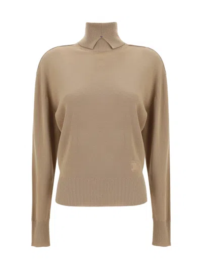 Burberry Turtleneck Sweater In Brown