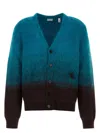 Burberry Two-tone Wool Blend Cardigan