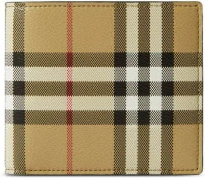 BURBERRY WOMEN'S VINTAGE CHECK BIFOLD LEATHER WALLET