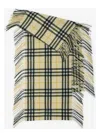 Burberry Check Cashmere Happy Scarf In Candle