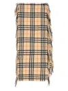 Burberry 'happy' Fringed Scarf In Sand