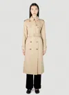 Burberry Women Waterloo Trench Coat In Cream