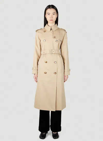 Burberry Women Waterloo Trench Coat In Cream