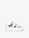 Burberry Riemensneakers Aus Leder Und Baumwolle In Winter Wht