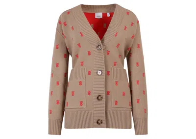 Pre-owned Burberry Women's Wool And Cashmere Cardigan In Beige