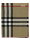 Burberry Mu 220x70 Gnt Chk Gauze Scarves In Beige