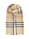 Burberry Wool And Silk Scarf Scarves And Foulards Multicolor In Brown