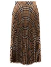 Burberry Women Linden Check Wool Blend Pleated Skirt In Multi