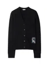 Burberry Black Cardigan In Black