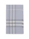 Burberry Women Wool Check Wide Scarf In Gray