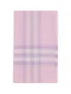 Burberry Women Wool Check Wide Scarf In Pink