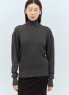 Burberry High-neck Wool Pullover Sweater In Gray