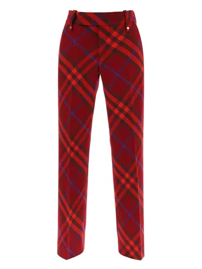 Burberry Women's Wool Pants | Size 8 | 8077306 In Multicolour
