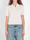 Burberry Short-sleeved Wool Polo T-shirt In White