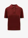 Burberry Bordeaux Wool Polo Shirt In Burgundy