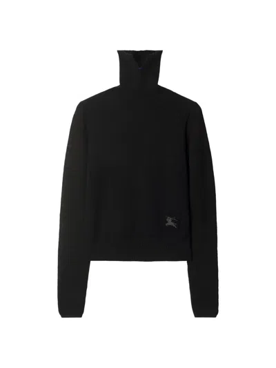 Burberry Women's Wool-blend Turtleneck Sweater In Black