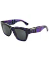 Burberry Elevated Check 52mm Square Sunglasses In Purple