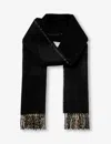 Burberry Womens Multi-coloured Vintage Check Tasselled-trim Cashmere Scarf In Arc Beige/ Black