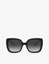 Burberry Womens Be4323 Square-frame Sunglasses Black In Black