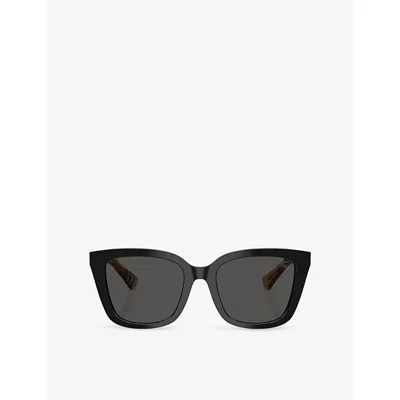Burberry Womens Be4487 Square-frame Acetate Sunglasses Black