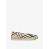 Burberry Womens  Check Mews Linen Espadrilles​