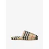 Burberry Quilted Check Sandals For Women In Neutral